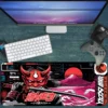 etsy41dikdortgen2 Encoded Darkness Gaming oyuncu Mousepad Kaydırmaz Kauçuk Dikişli Kenar 90×40 cm Mousepad