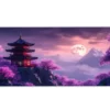etsy43dikdortgen3 Sakura Moonrise Gaming oyuncu Mousepad Kaydırmaz Kauçuk Dikişli Kenar 90×40 cm Mousepad