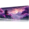 Sakura Sakura Moonrise Gaming oyuncu Mousepad Kaydırmaz Kauçuk Dikişli Kenar 90×40 cm Mousepad