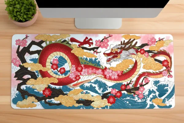 Dragon’s Spring Gaming oyuncu Mousepad Kaydırmaz Kauçuk Dikişli Kenar 90×40 cm Mousepad