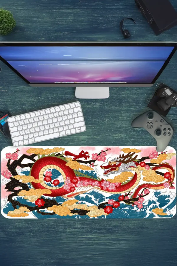 Dragon’s Spring Gaming oyuncu Mousepad Kaydırmaz Kauçuk Dikişli Kenar 90×40 cm Mousepad