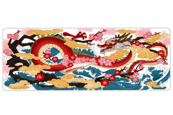 Dragon’s Spring Gaming oyuncu Mousepad Kaydırmaz Kauçuk Dikişli Kenar 90×40 cm Mousepad