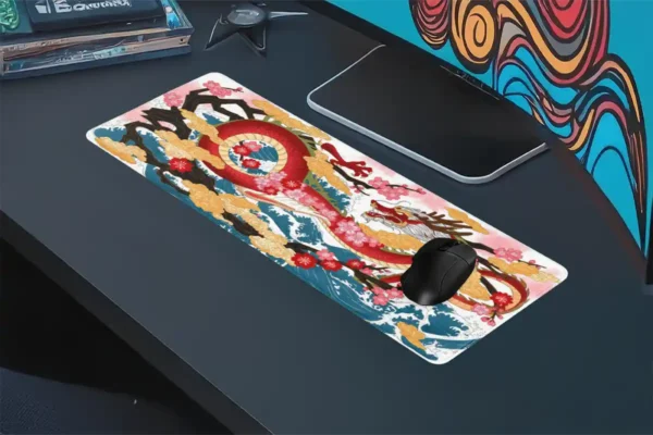 Dragon’s Spring Gaming oyuncu Mousepad Kaydırmaz Kauçuk Dikişli Kenar 90×40 cm Mousepad