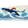 Great Wave Whale Gaming oyuncu Mousepad Kaydırmaz Kauçuk Dikişli Kenar 90×40 cm Mousepad