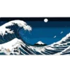 Kanagawa Night Gaming oyuncu Mousepad Kaydırmaz Kauçuk Dikişli Kenar 90×40 cm Mousepad
