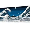 Kanagawa Night Gaming oyuncu Mousepad Kaydırmaz Kauçuk Dikişli Kenar 90×40 cm Mousepad
