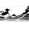 Kanagawa White Gaming oyuncu Mousepad Kaydırmaz Kauçuk Dikişli Kenar 90×40 cm Mousepad