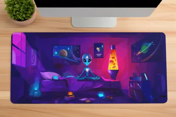 etsy57dikdortgen1 Meditation Beyond Mars Gaming oyuncu Mousepad Kaydırmaz Kauçuk Dikişli Kenar 90×40 cm Mousepad