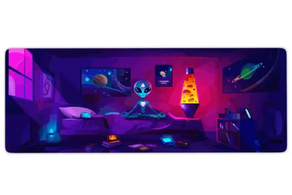 etsy57dikdortgen3 Meditation Beyond Mars Gaming oyuncu Mousepad Kaydırmaz Kauçuk Dikişli Kenar 90×40 cm Mousepad