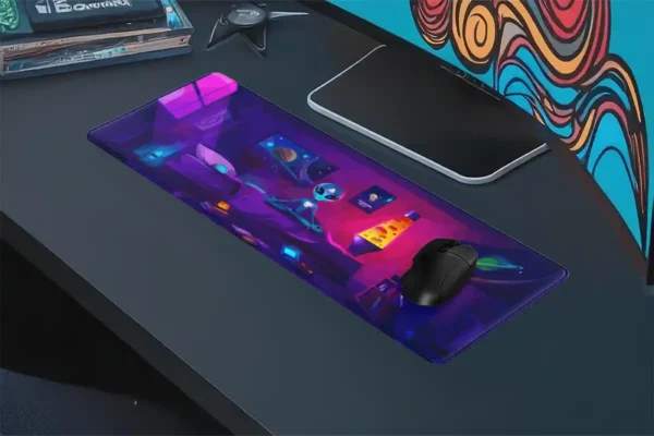 etsy57dikdortgen4 Meditation Beyond Mars Gaming oyuncu Mousepad Kaydırmaz Kauçuk Dikişli Kenar 90×40 cm Mousepad
