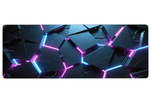 etsy59dikdortgen3 Neon Grid Gaming oyuncu Mousepad Kaydırmaz Kauçuk Dikişli Kenar 90×40 cm Mousepad