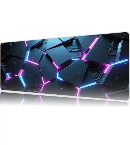 Neon Grid Gaming oyuncu Mousepad Kaydırmaz Kauçuk Dikişli Kenar 90×40 cm Mousepad