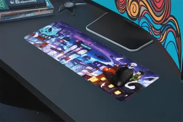 Neon Skies Gaming oyuncu Mousepad Kaydırmaz Kauçuk Dikişli Kenar 90×40 cm Mousepad