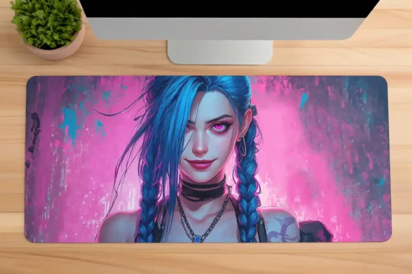 etsy62dikdortgen1 Jinx Gaming oyuncu Mousepad Kaydırmaz Kauçuk Dikişli Kenar 90×40 cm Mousepad
