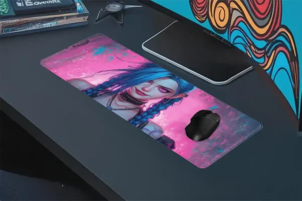 etsy62dikdortgen4 Jinx Gaming oyuncu Mousepad Kaydırmaz Kauçuk Dikişli Kenar 90×40 cm Mousepad