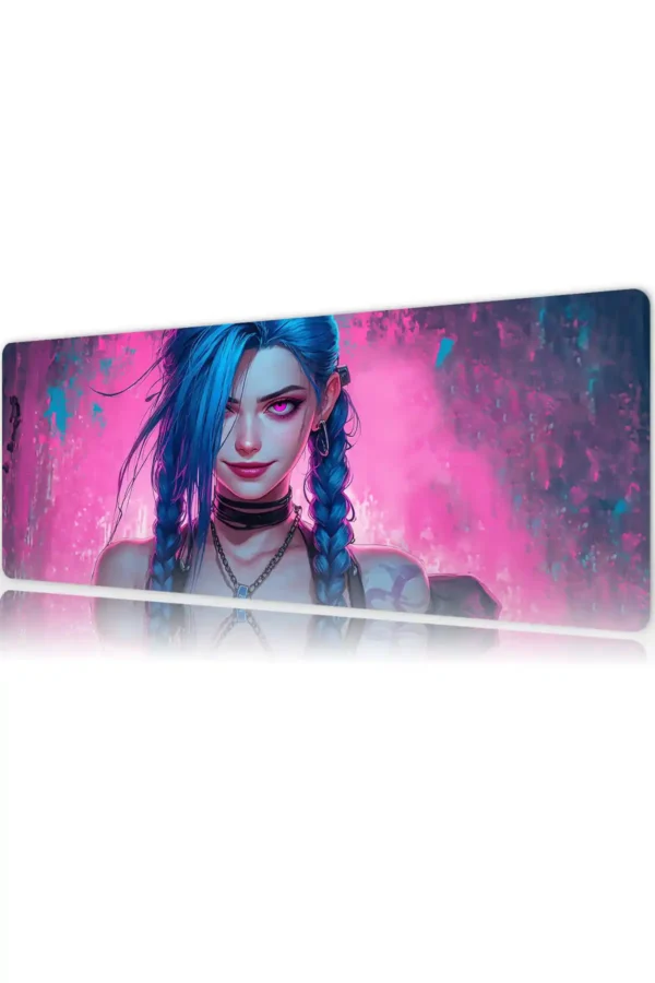 bliss Jinx Gaming oyuncu Mousepad Kaydırmaz Kauçuk Dikişli Kenar 90×40 cm Mousepad