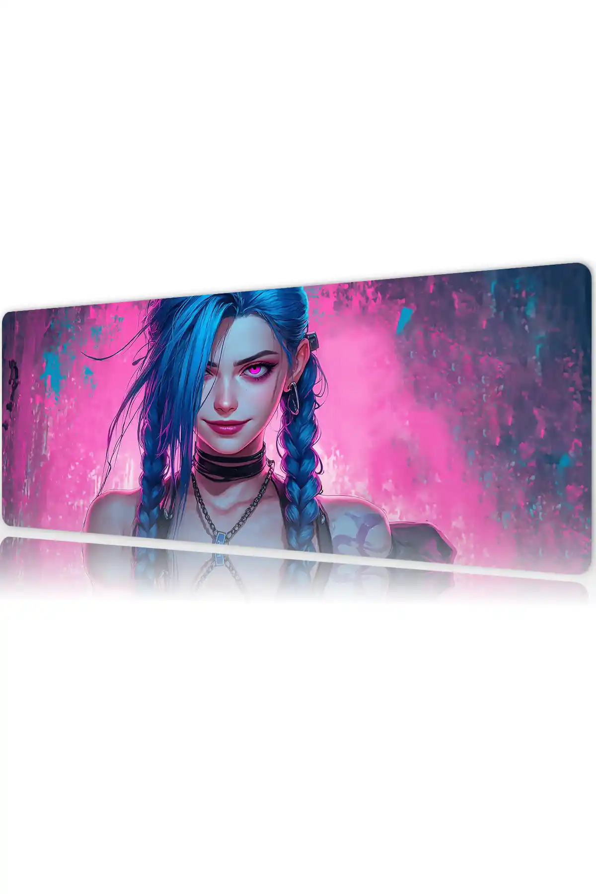 bliss Jinx Gaming oyuncu Mousepad Kaydırmaz Kauçuk Dikişli Kenar 90×40 cm Mousepad