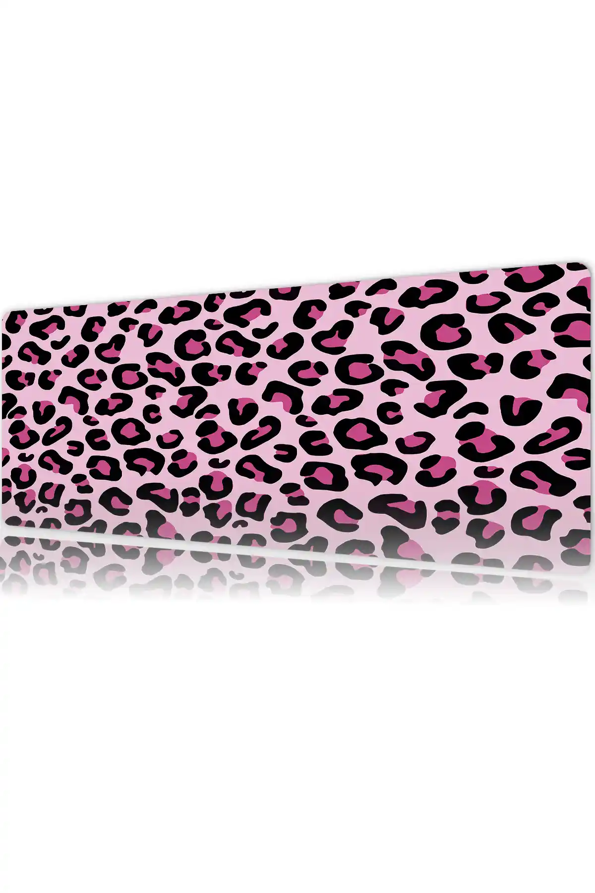 etsy67dikdortgen5 Pink Leopar Gaming oyuncu Mousepad Kaydırmaz Kauçuk Dikişli Kenar 80x30 cm Mousepad