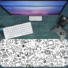 Retro Quest Gaming oyuncu Mousepad Kaydırmaz Kauçuk Dikişli Kenar 70x30 cm Mousepad