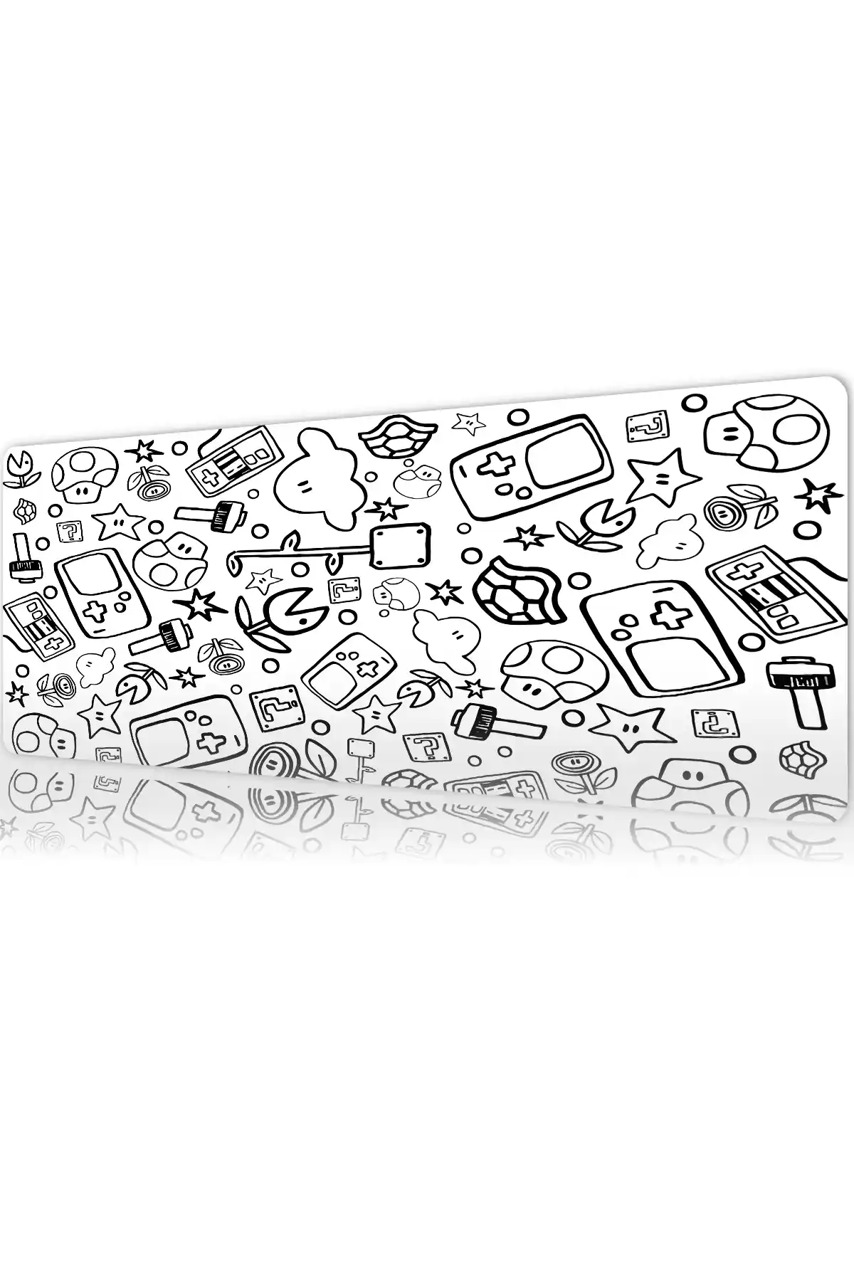 Retro Quest Gaming oyuncu Mousepad Kaydırmaz Kauçuk Dikişli Kenar 70x30 cm Mousepad