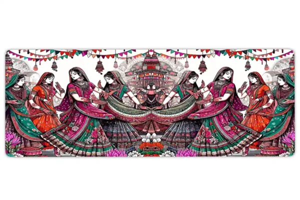 etsy70dikdortgen3 Rhythmic Roots Gaming oyuncu Mousepad Kaydırmaz Kauçuk Dikişli Kenar 80x30 cm Mousepad