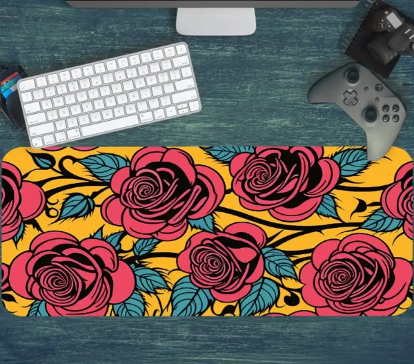 RosaPop Gaming oyuncu Mousepad Kaydırmaz Kauçuk Dikişli Kenar 80x30 cm Mousepad