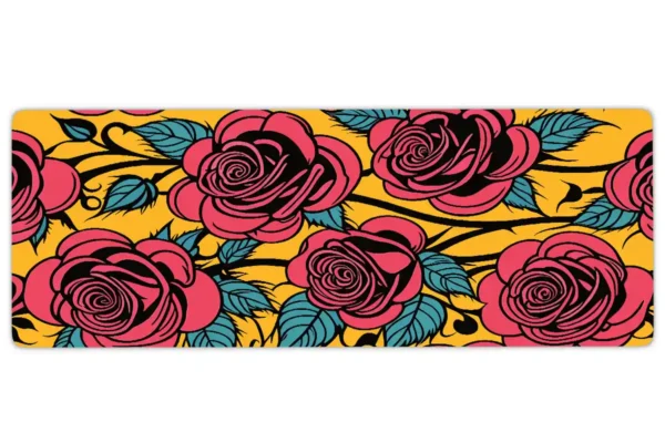 RosaPop Gaming oyuncu Mousepad Kaydırmaz Kauçuk Dikişli Kenar 80x30 cm Mousepad