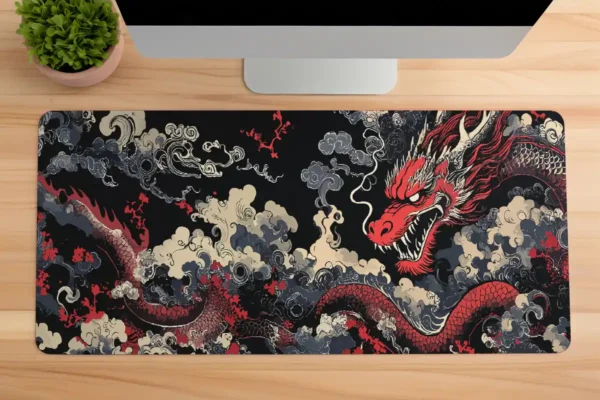 Ryuuzen Gaming oyuncu Mousepad Kaydırmaz Kauçuk Dikişli Kenar 70x30 cm Mousepad