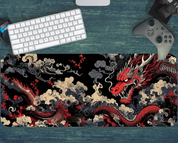 Ryuuzen Gaming oyuncu Mousepad Kaydırmaz Kauçuk Dikişli Kenar 70x30 cm Mousepad