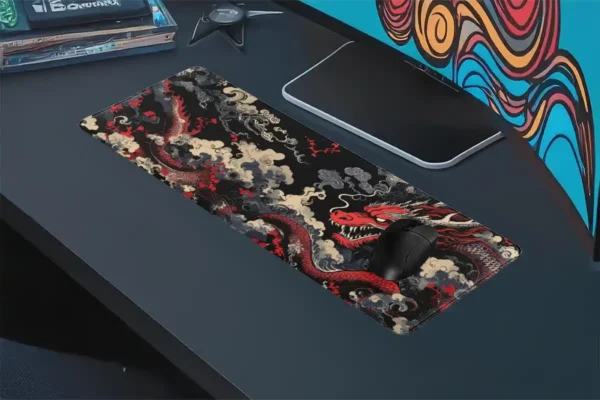 Ryuuzen Gaming oyuncu Mousepad Kaydırmaz Kauçuk Dikişli Kenar 70x30 cm Mousepad