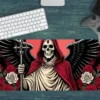etsy74dikdortgen2 Saint of Shadows Gaming oyuncu Mousepad Kaydırmaz Kauçuk Dikişli Kenar 80x30 cm Mousepad