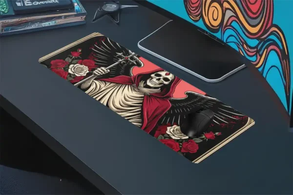 etsy74dikdortgen4 Saint of Shadows Gaming oyuncu Mousepad Kaydırmaz Kauçuk Dikişli Kenar 80x30 cm Mousepad