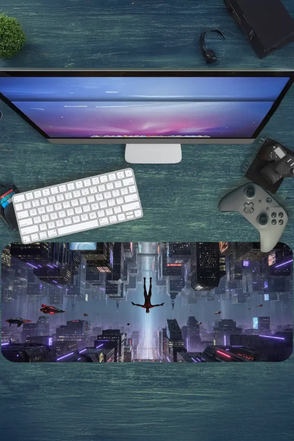 etsy77dikdortgen2 Spiderverse Gaming oyuncu Mousepad Kaydırmaz Kauçuk Dikişli Kenar 80x30 cm Mousepad