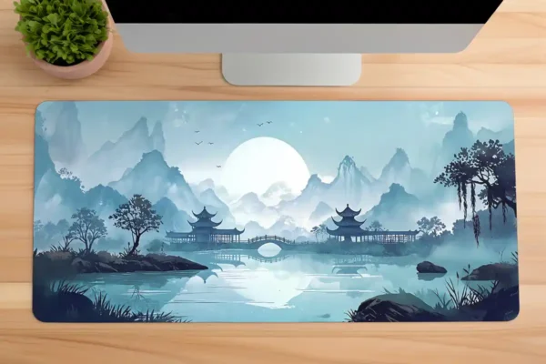 etsy83dikdortgen1 The Silent Pavilion Gaming oyuncu Mousepad Kaydırmaz Kauçuk Dikişli Kenar 90×40 cm Mousepad