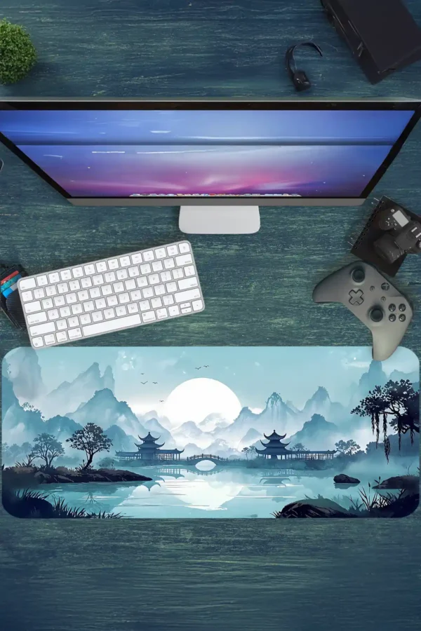 etsy83dikdortgen2 The Silent Pavilion Gaming oyuncu Mousepad Kaydırmaz Kauçuk Dikişli Kenar 90×40 cm Mousepad