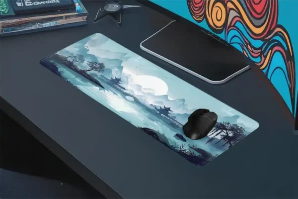 etsy83dikdortgen4 The Silent Pavilion Gaming oyuncu Mousepad Kaydırmaz Kauçuk Dikişli Kenar 90×40 cm Mousepad