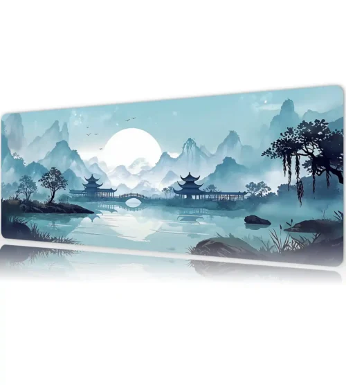 The Silent Pavilion Gaming oyuncu Mousepad Kaydırmaz Kauçuk Dikişli Kenar 80x30 cm Mousepad