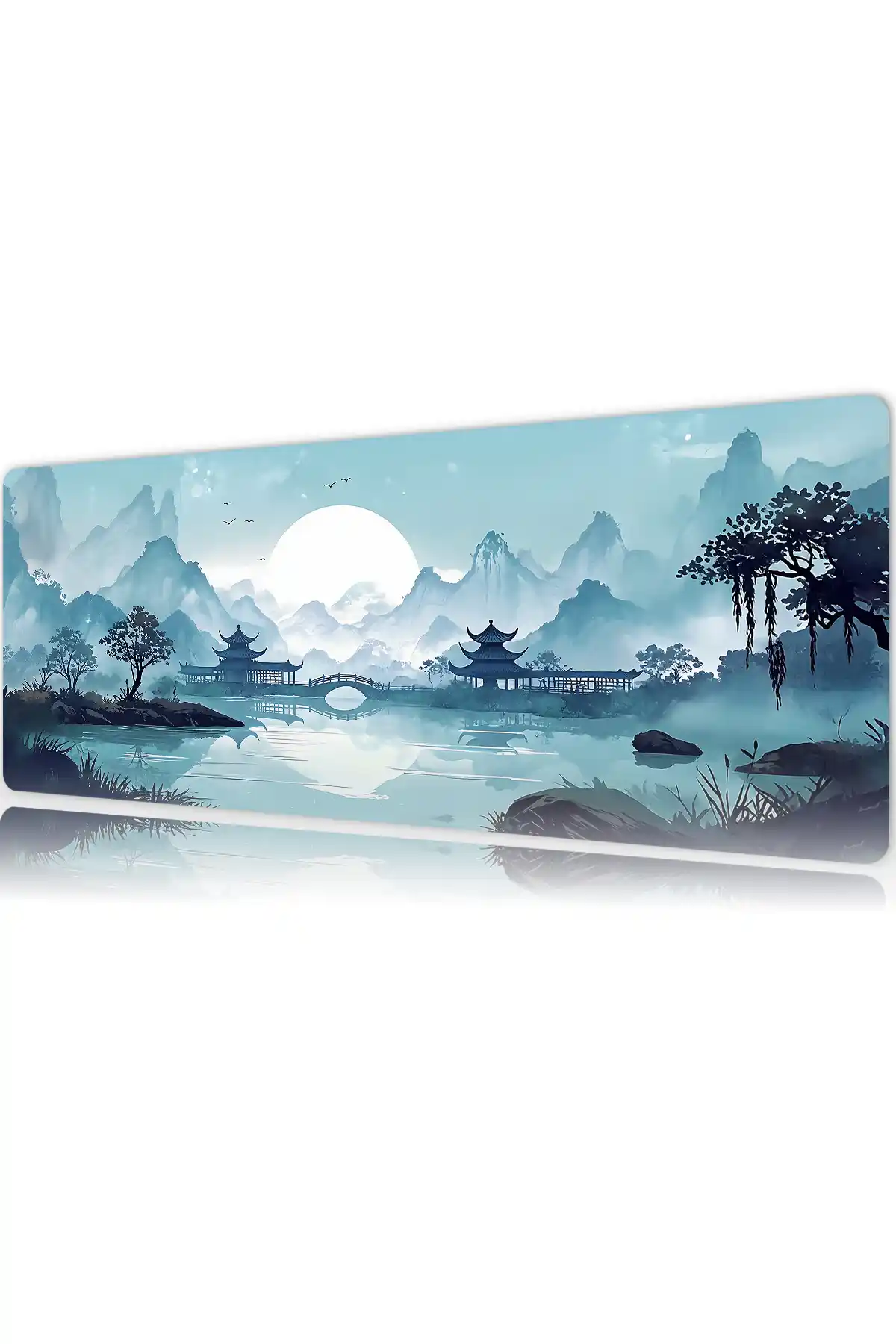 etsy83dikdortgen5 The Silent Pavilion Gaming oyuncu Mousepad Kaydırmaz Kauçuk Dikişli Kenar 90×40 cm Mousepad