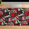 etsy85dikdortgen1 Urban Chaos Gaming oyuncu Mousepad Kaydırmaz Kauçuk Dikişli Kenar 80x30 cm Mousepad