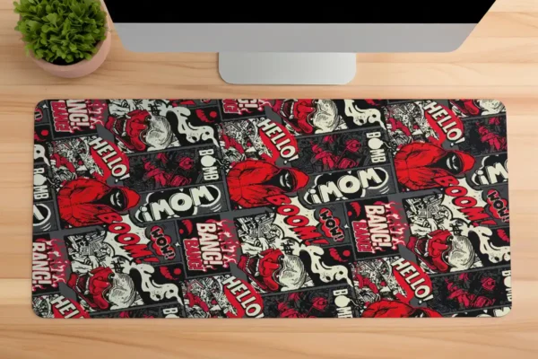 etsy85dikdortgen1 Urban Chaos Gaming oyuncu Mousepad Kaydırmaz Kauçuk Dikişli Kenar 80x30 cm Mousepad