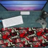 etsy85dikdortgen2 Urban Chaos Gaming oyuncu Mousepad Kaydırmaz Kauçuk Dikişli Kenar 80x30 cm Mousepad
