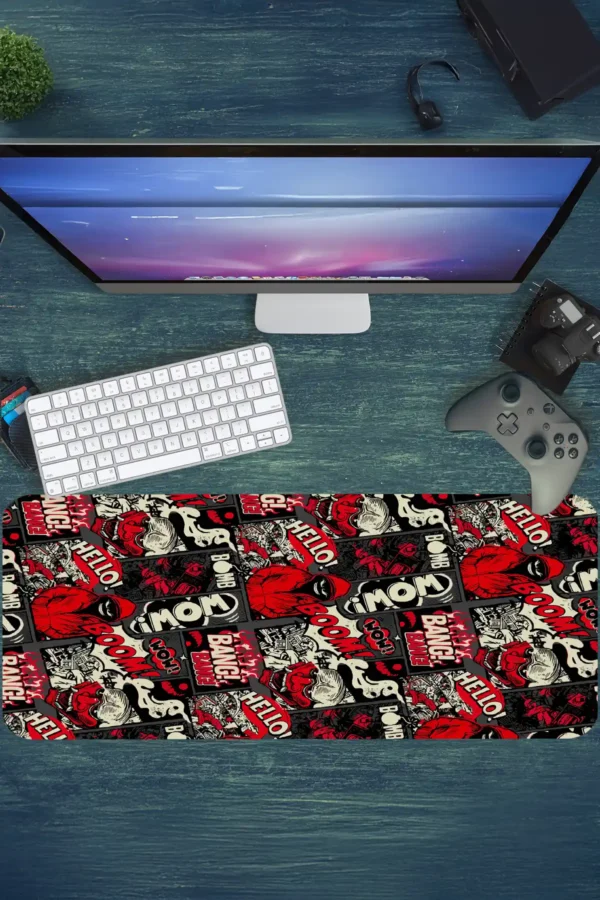 etsy85dikdortgen2 Urban Chaos Gaming oyuncu Mousepad Kaydırmaz Kauçuk Dikişli Kenar 80x30 cm Mousepad