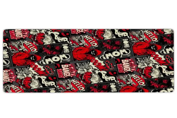 etsy85dikdortgen3 Urban Chaos Gaming oyuncu Mousepad Kaydırmaz Kauçuk Dikişli Kenar 80x30 cm Mousepad