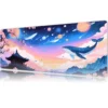 Galactic Galactic Sakura Gaming oyuncu Mousepad Kaydırmaz Kauçuk Dikişli Kenar 90×40 cm Mousepad