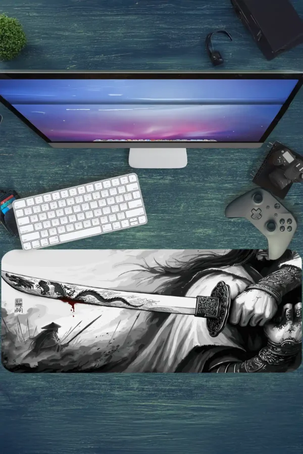 Steel of the Dragon V1 Gaming oyuncu Mousepad Kaydırmaz Kauçuk Dikişli Kenar 90×40 cm Mousepad