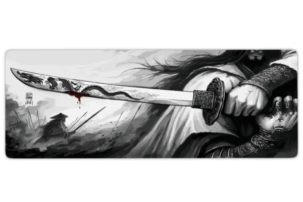 Steel of the Dragon V1 Gaming oyuncu Mousepad Kaydırmaz Kauçuk Dikişli Kenar 90×40 cm Mousepad