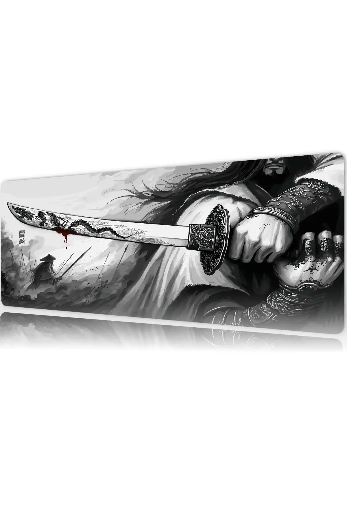 Steel of the Dragon V1 Gaming oyuncu Mousepad Kaydırmaz Kauçuk Dikişli Kenar 90×40 cm Mousepad