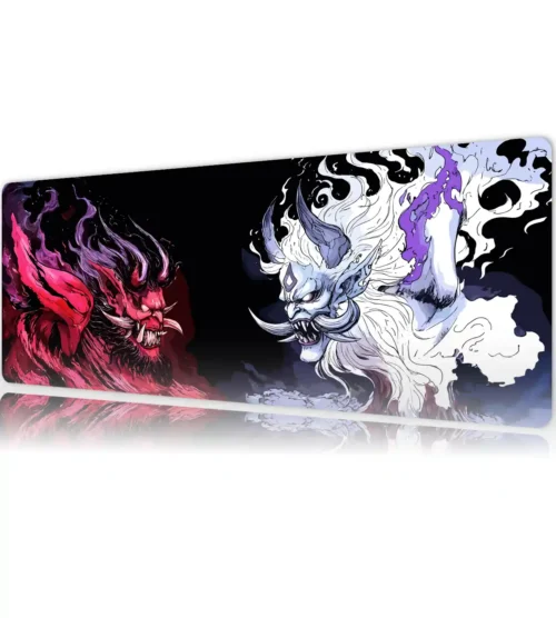 tarz1etsy80dikdortgen5 The Clash of Oni's V1 Gaming oyuncu Mousepad Kaydırmaz Kauçuk Dikişli Kenar 90×40 cm Mousepad