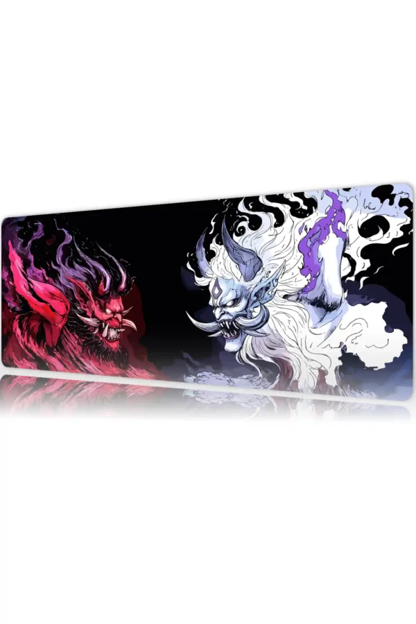 tarz1etsy80dikdortgen5 The Clash of Oni's V1 Gaming oyuncu Mousepad Kaydırmaz Kauçuk Dikişli Kenar 80x30 cm Mousepad