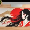 Silence of the Crimson Sun Gaming oyuncu Mousepad Kaydırmaz Kauçuk Dikişli Kenar 80x30 cm Mousepad